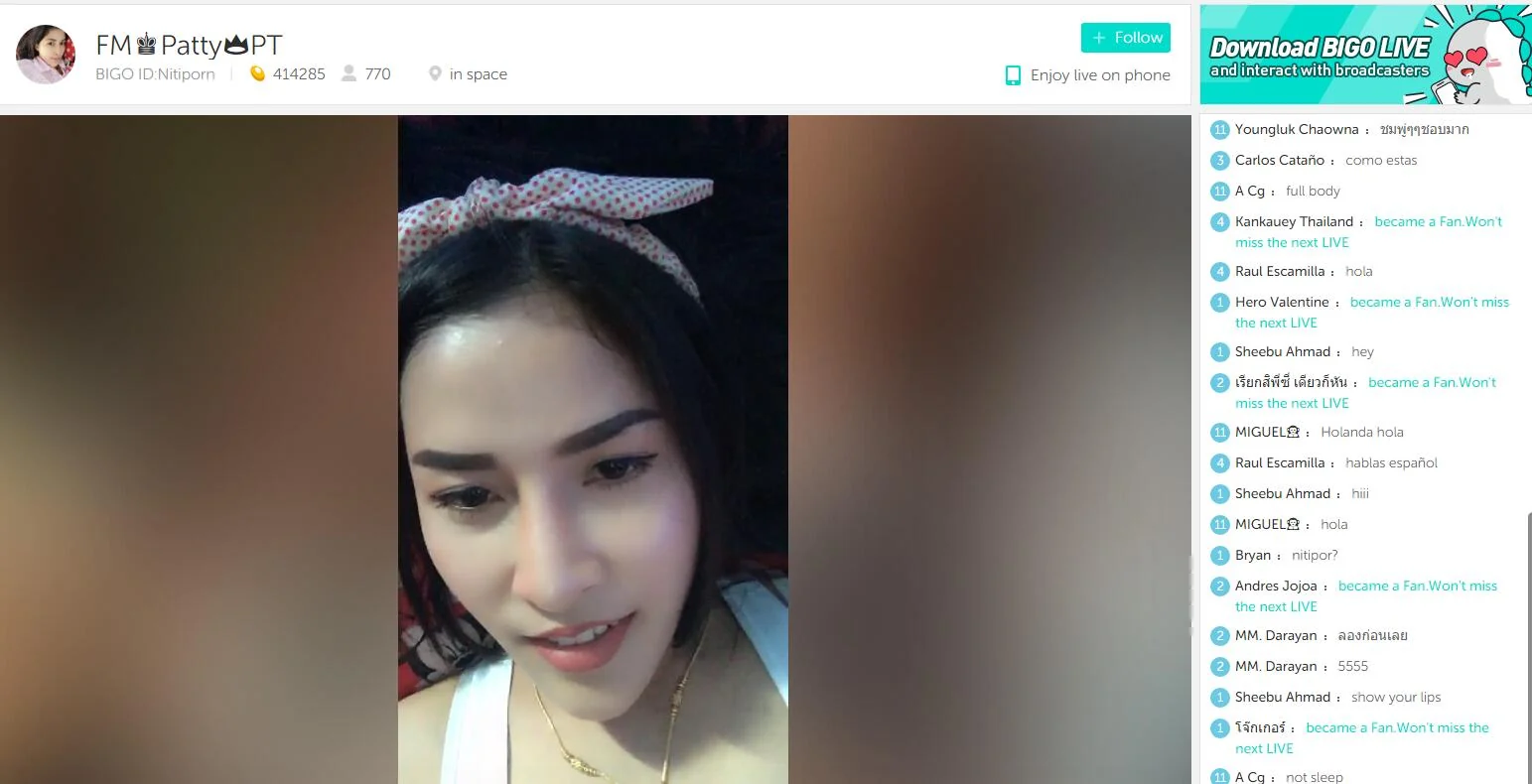 发现一个不错的外国人直播的平台