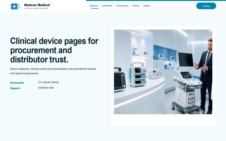 Medcon Medical Device Website
