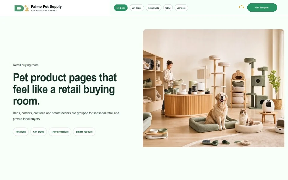 Paimo Pet Supply Website