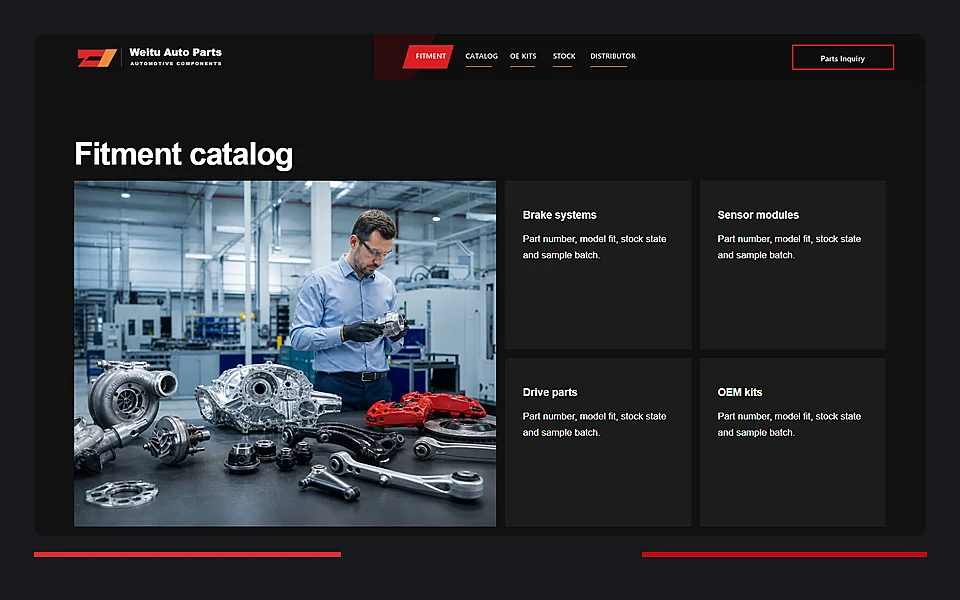 Weitu Auto Parts Website