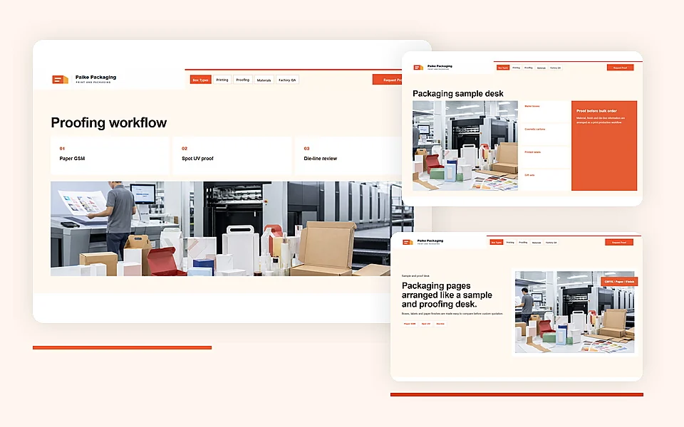 Paike Packaging Website
